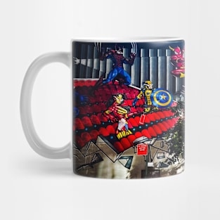 Graffiti SuperHeros Williamsburg Brooklyn NYC Mug